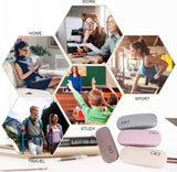 Brillenkoker Hard Shell 4-delige beschermhoes voor brillen Brillenopbergdoos Brillendoos Draagbare harde brillenkoker Geschikt voor de meeste brillen en zonnebrillen, geel