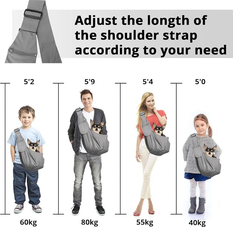 Hondendraagtas voor huisdieren, verstelbare schoudertas, transporttas voor huisdieren, ademende transporttas voor katten en honden, geschikt voor wandelen en buitenactiviteiten en excursies