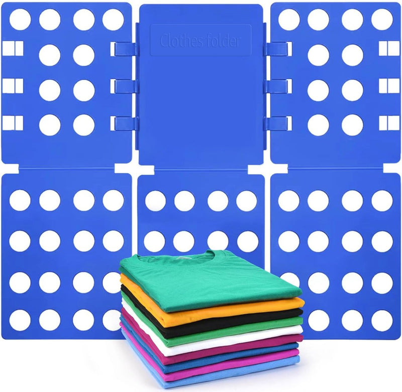 Vouwbord voor kleding T-shirt vouwplank kinderen en volwassenen vouwplank wasvouwplank wasvouwplank kleding blauw