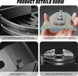 Shower Caddy No Drilling 2 Pack Shower Shelf with 2 Hooks for Bathroom Kitchen Toilet Aluminium Matt Black