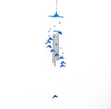 Dolfijn windspel, blauw windspel, metalen wind chimes klankspel, aluminium buizen, windspel, voor binnen tuin en buitendecoratie van balkondakranden
