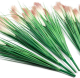 Kunstmatige hoge grasplant met rietbloemen, 6 stuks 80㎝/32 inch Kunstmatig pampasgras Uiengras Groene vloerplanten Deurdecoratie voor woonkamer Badkamer Tuin (roze)