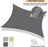 Awning Water-Repellent Rectangular 2.5 x 3 m, Sun Protection Impregnated PES Polyester with UV Protection for Patio, Balcony and Garden, Anthracite