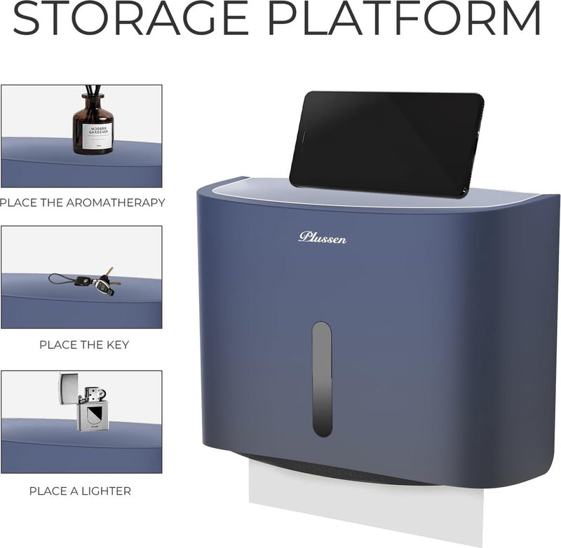 Handdoekdispenser, handdoekdispenser voor de badkamer, aan de muur, Z-gevouwen servetten en verdeelde handdoekdispenser, kan tot 200 vellen