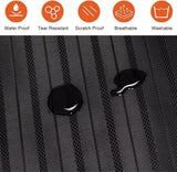 Hoogwaardige stofkap voor het opbergen van pakken, kleding en zakelijke jassen, ademende stofkap met handvat en ritssluiting, geschikt voor reizen, zwart, 100 x 60 cm