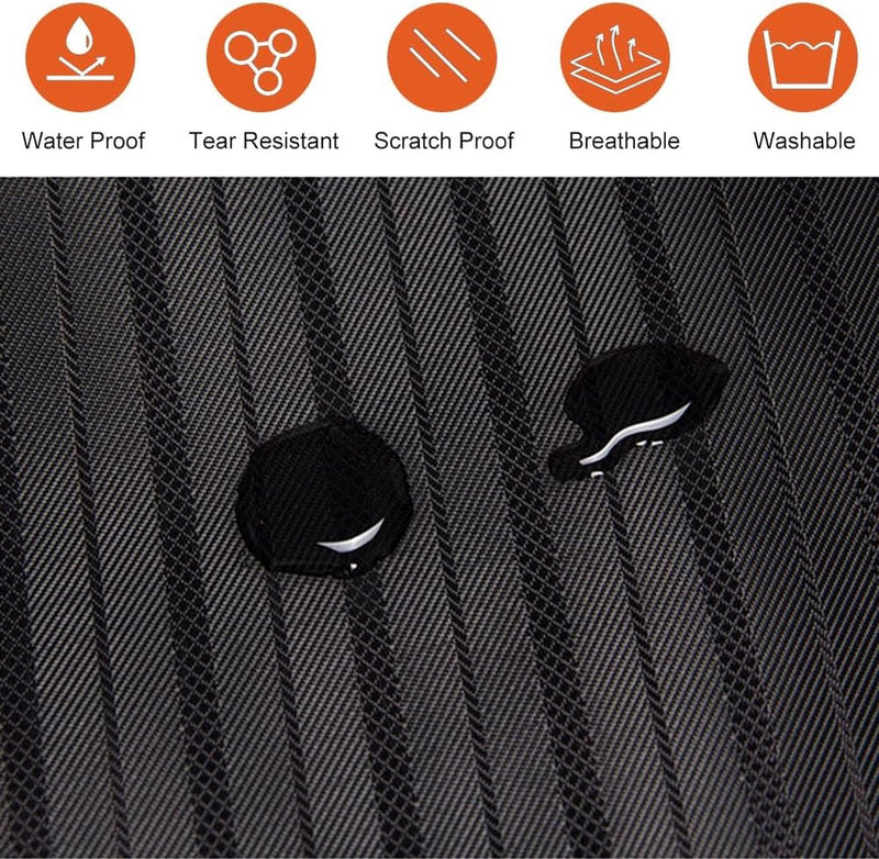 Hoogwaardige stofkap voor het opbergen van pakken, kleding en zakelijke jassen, ademende stofkap met handvat en ritssluiting, geschikt voor reizen, zwart, 100 x 60 cm