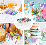 2 stuks cakepopstandaard, met 200 cakepopstels, cakepopstandaard, 20 gaten, lollipop standaard, voor bruiloft, verjaardag, dessert, tafel, feestdecoratie
