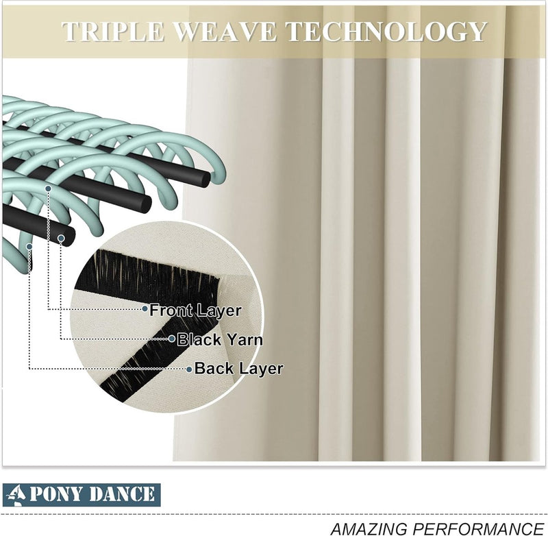 gordijnen keuken modern lusgordijn set van 2 H 145 x B 140 cm raamgordijnen met lussen gordijn ondoorzichtig keukengordijnen black-out Curtain, lichtbeige