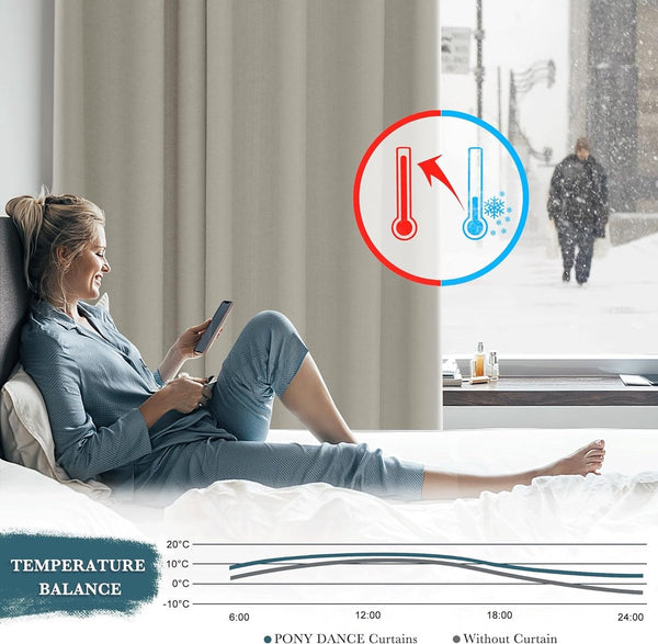 Gordijn met ogen, set van 2, korte gordijnen, woonkamer, gordijn, natuur, ondoorzichtig, H 175 x B 140 cm, slaapkamergordijnen, gordijnen, warmte-isolerend, thermogordijn met inslagringen