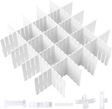 Ladeverdeler, verstelbaar, ladeverdeler, 16 stuks, ladeverdeler, lade-indeler, organizer voor kast, ondergoed, sokken, doe-het-zelf, bureau-organizer (wit)