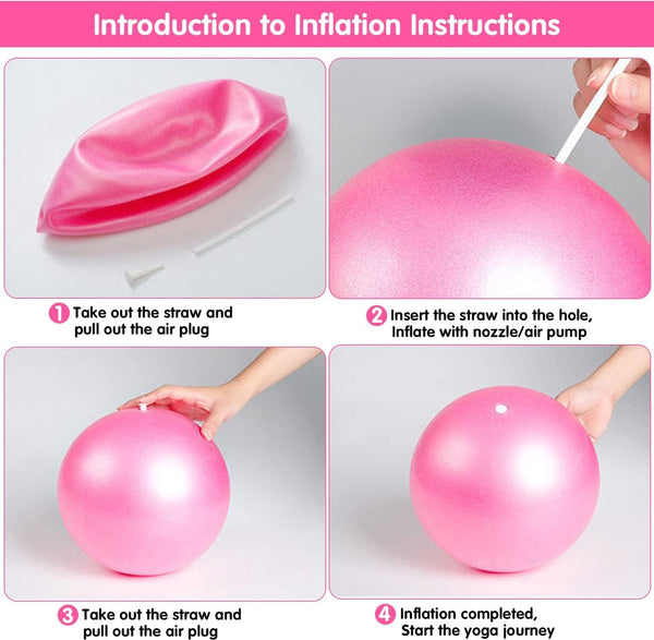 Gymnastiekbal, kleine pilatesbal, oefening barre bal voor yoga, stabiliteit, training, gym, anti-burst en slipbestendige ballen