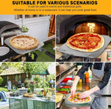 Pizzaschep 12 inch met praktisch inklapbaar handvat, pizzaschep aluminium, pizzaschep voor grill, oven, pizzasteen