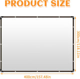 Transparant zeildoek met oogjes, 3 x 4 m waterdicht transparant PVC zeildoek, UV-bestendig weerbestendig beschermend zeildoek stoffen zeildoek voor tuinmeubelen planten kas zwembad