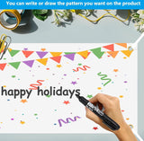 Set van 2 grote blanco banners, witte banners, zelf vormgeven, gepersonaliseerd, blanco lang met oogjes voor verjaardag jeugdwijding, polyester feestbanner met 10 m hangend touw voor feestfeesten, 180