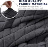 Eetkamerstoelen Covers 2/4/6 stuks, stijl shell eetkamerstoel Mid Century moderne stoel sipcover, gewatteerde dining accent side stoelhoezen (grijs, 4 stuks)