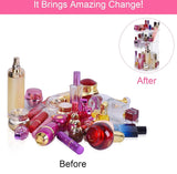 360° roterende make-up organizer, verstelbare multifunctionele cosmetische opbergdoos, grote capaciteit sieraden parfum displaystandaard (transparant)