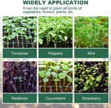 Pakket van 8 binnenkas kweekbox, zaadstartbak 96 cellen, mini broeikasvoortplantingsset, zaailingstartbakken, mini kweekbak voor zaailingplant (groen)