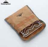 Campingmoon Mini kampvuur opvouwbaar grillrooster 304 roestvrij staal draagbaar met draagtas op poten