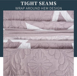 Boutis Spring/Summer Bedspread Two Tone Reversible Star Pattern + 2 Pillow Cases 50 x 70 cm Lightweight Thin Transitional Season Bedspread (Bed 150 cm, 240 x 260 cm)