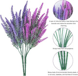10 stuks kunstbloemen, lavendelplanten, kunstbloemen, decoratie voor thuis, slaapkamer, tafel, kantoor, doe-het-zelf, feest, bruiloft, binnen- en buitendecoratie.