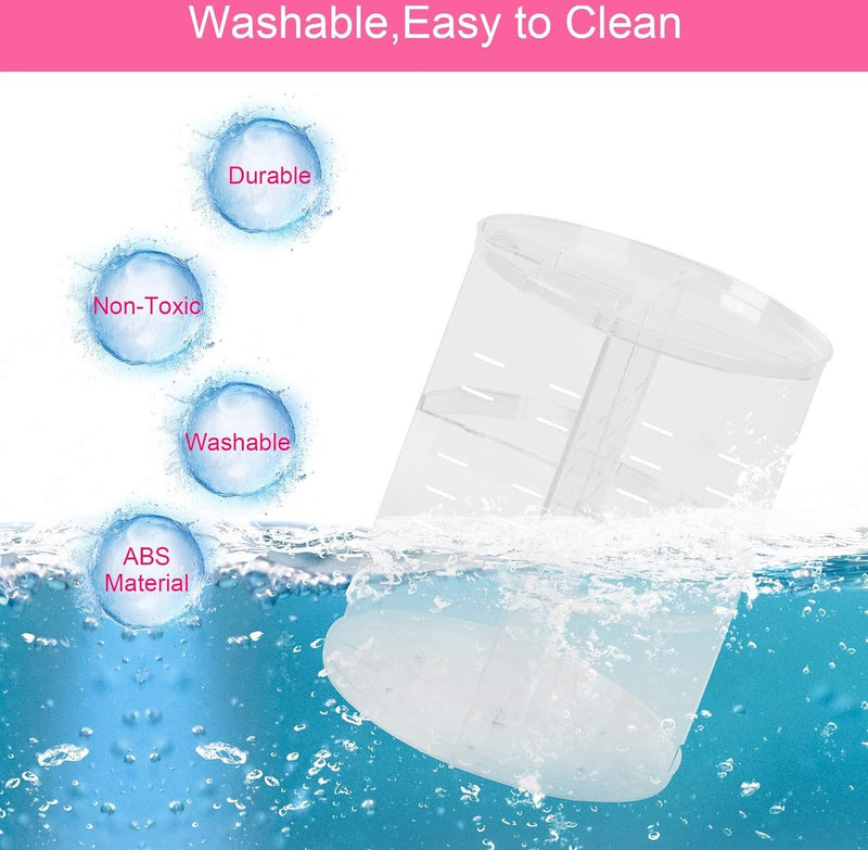 360° roterende make-up organizer, verstelbare multifunctionele cosmetische opbergdoos, grote capaciteit sieraden parfum displaystandaard (transparant)