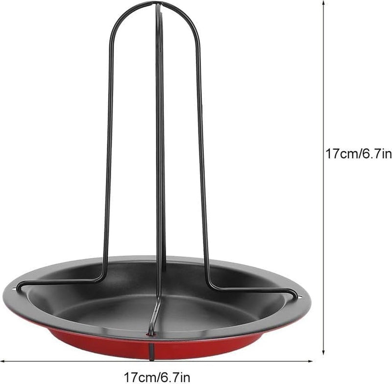 Kippenbraad, kippengrill van koolstofstaal, demonteerbare kippenbrader met afdruipbak, voor oven of grill, accessoires, kippenbrader, thuis BBQ