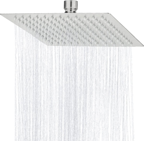 Regendouche 12 inch regendouchekop, vierkante inbouwdouchekoppen, douchekop, waterval, regendouche van roestvrij staal met anti-kalk sproeiers