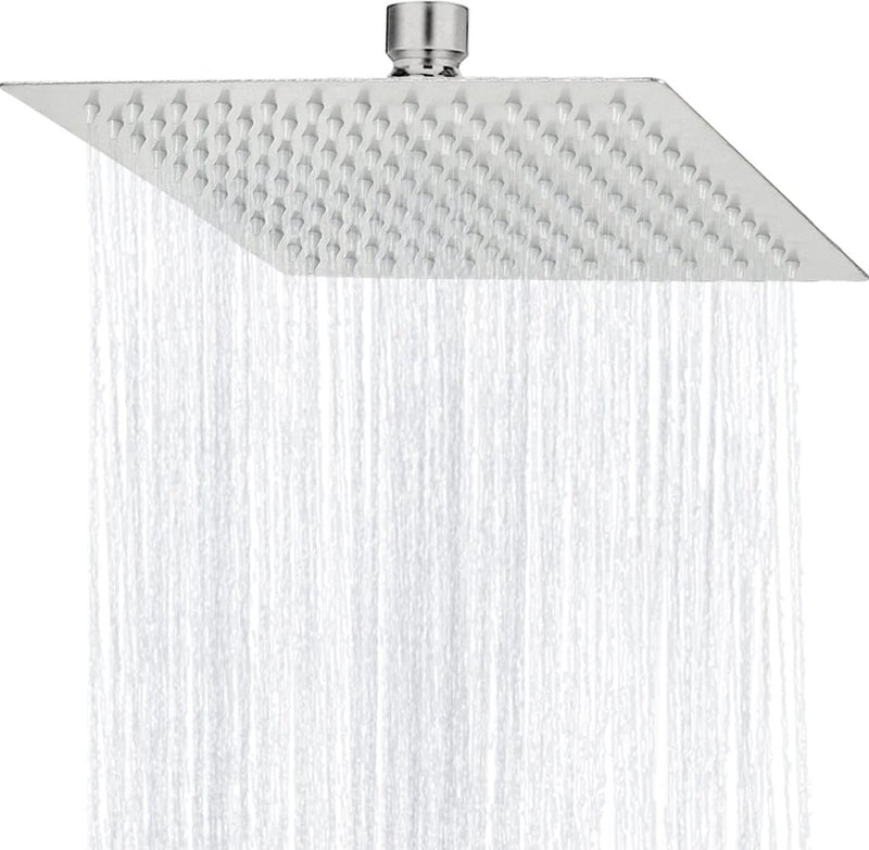 Regendouche 12 inch regendouchekop, vierkante inbouwdouchekoppen, douchekop, waterval, regendouche van roestvrij staal met anti-kalk sproeiers