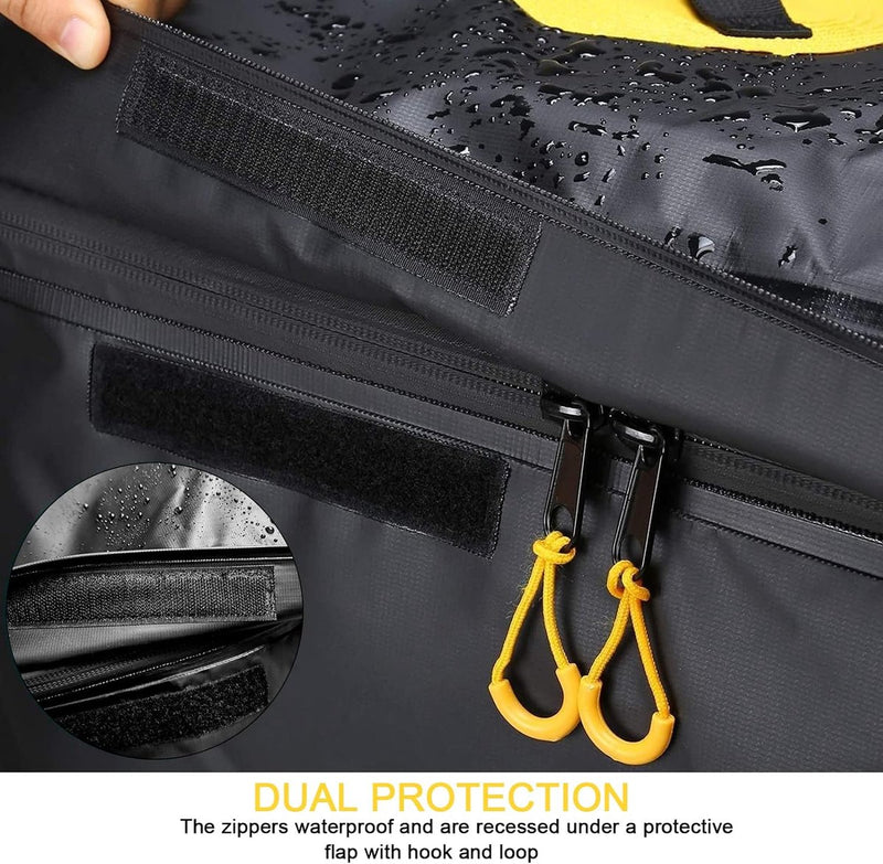 Dakkoffer, opvouwbare dakkoffer, 15 kubieke voet waterdichte auto-opbergdoos voor met of zonder bagagedrager, reis- en bagagevervoer, auto's, bestelwagens, SUV's, zwart