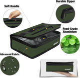 Mini-koeltas voor lunchbox Medicijnkoelbox Kleine lichtgewicht lunchtas Geïsoleerde tas voor lunchbox Lunchtas voor werk School Waterdichte ritssluiting Leger olijf