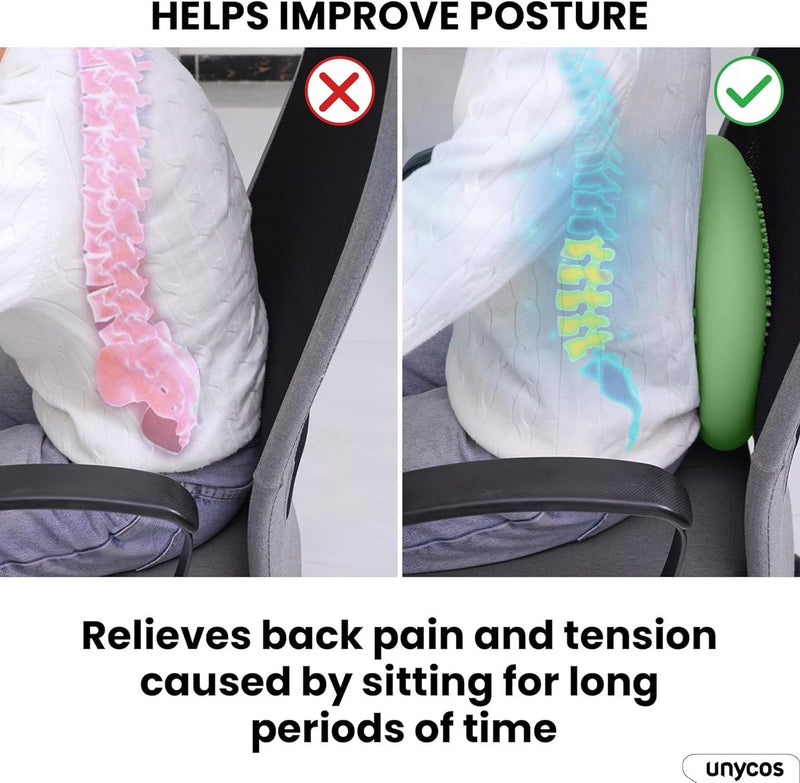 Balzitkussen 33 cm inclusief pomp, noppenkussen, luchtkussen, anti-burst zitkussen, balanskussen, core, rug, fitnesscoördinatie en rugtraining (zenfeel)