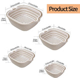 8-delige multifunctionele keukenzeefset, 2-in-1 keukenzeef, keukenvergiet, pastazeef, kunststof dubbellaagse afvoermand, rijstwaskom met zeef, gootsteenzeef voor fruit,