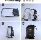 Campingkruk, klapkruk, licht en inklapbaar, opvouwbare kruk voor vissen, picknick, outdoor, rood, L