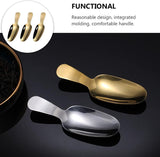 3 stuks gouden roestvrij stalen lepels, gouden dessertlepel, theelepel, theelepel, theelepel, theelepel, theelepel, meelschep, mini-schep, Kerstmis, kinderen, slabestek voor specerijen, zout