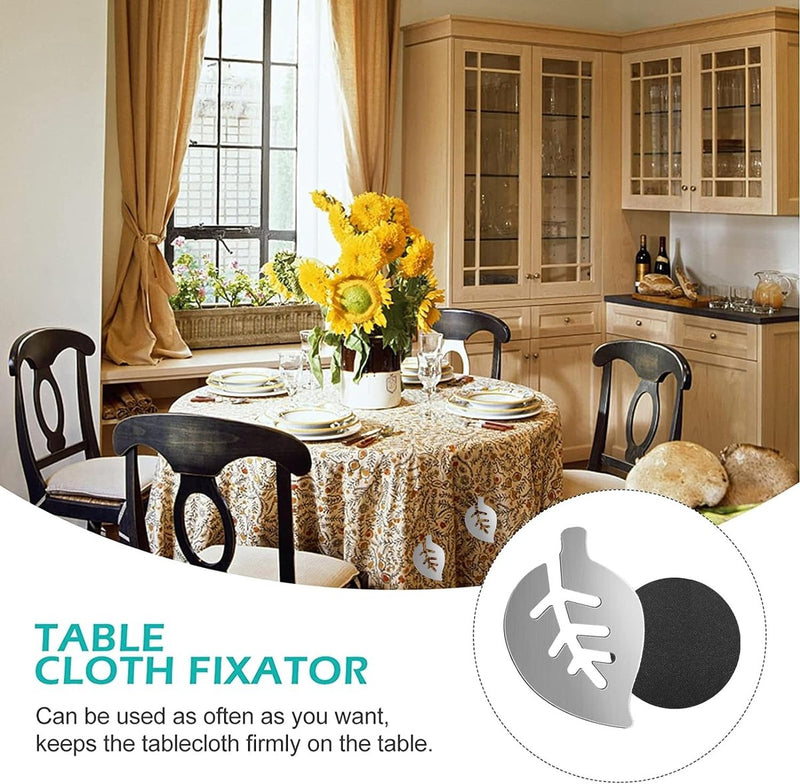 Set van 8 tafelkleedgewichten met magneet, bloemenblad, extra zware magnetische gewichten voor buiten, binnen en buiten