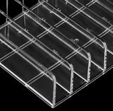 2 stuks oogschaduw-organizer, acryl cosmetica-paletten, organizer van kunststof met 7 sleuven, make-up make-up opslag, make-upcontainer, poederpalettenhouder voor badkamer, werkblad, S + L
