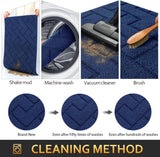 Deurmat voor binnen en buiten, wasbaar, entreement, binnen, vuilvangmat, antislip, deurmat voor entree, patio, hal, tuin, binnen en buiten (blauw, 119 x 180)