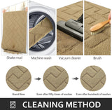 Deurmat, bruin, 90 x 150 cm, voor binnen en buiten, wasbare vloermat, waterdichte deurmat, antislip vuilvanger, tapijt voor ingang, huisdeur, patio, hal, tuin