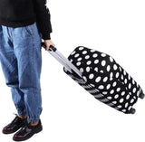 zwart-wit stippen) beschermhoes bagage bescherming print trolley koffer beschermhoezen elastisch stofdichte rijstkoffer beschermhoes reizen koffer beschermer bagage bescherming fit