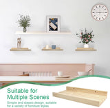Wandplank, 30 cm, fotolijst, hout, wandplank, massief, zwevend rek, hangplank, houtnerf, kruidenrek, boekenplank, rustieke houten planken met lip, voor slaapkamer, woonkamer, badkamer