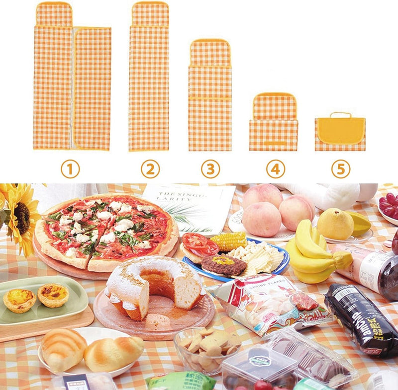 Picknickdeken Waterdichte campingdeken Picknickdeken met draaggreep Opvouwbaar Stranddeken voor buiten voor barbecueën Kamperen Wandelen Excursies Picknick 200x200cm