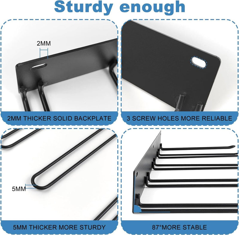 Laarzenhouder, 2 stuks schoenenrek, metalen wandhouder, schoenenrek voor laarzen, cowboyboot-organizer, hoge laarzen voor kast, ingang, outdoor, garage, 41,5 x 23,5 cm