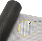 Vliegengaas, 120 x 120 cm, doe-het-zelf vliegengaas, insectenbescherming, van hoogwaardige materialen, op maat te snijden en fijnmazig, voor balkondeur, woonkamer, terrasdeur, 3 stuks, grijs