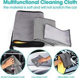 Reinigingsset voor de auto, autoreinigingsset, autoverzorgingsset, voor buiten, autowasset met bandenborstel, multifunctionele reinigingsdoekjes, voor auto, motorfiets, binnen en buiten, huishoudelijk schoonmaken