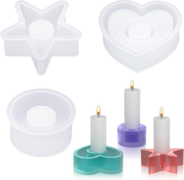 3 stuks siliconen vormen, gietvormen, gietvormen, siliconen vorm, ster, gietvorm, kaarshouder, siliconen vorm, gietvorm, siliconen vorm, gietvorm, siliconen gietvorm, kaarshouder