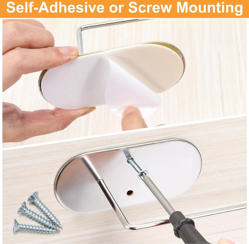 Bekerdekselorganizer, zelfklevende bekerdekselhaken, onder kastdekselstapelaar bekerdekselhouder voor Stanley-bekers voor keukenkastorganisatoren (2 stuks)