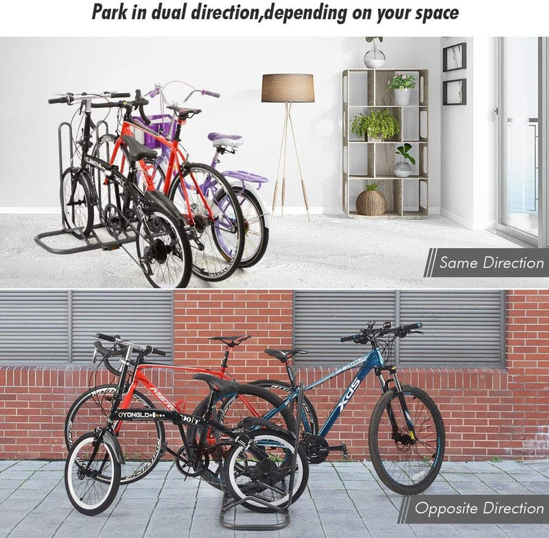 Fietsstandaard, voor 3 fietsen, standplaats voor 3 fietsen, 124 x 39,5 x 73,5 cm