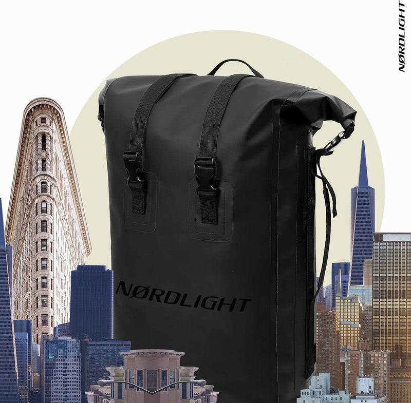 Waterdichte rugzak Dry Bag 35l - rugzak met oprolbare bovenkant en gevoerde draagriem, waterdichte tas voor watersport, fietsrugzak, koeriersrugzak, trekking