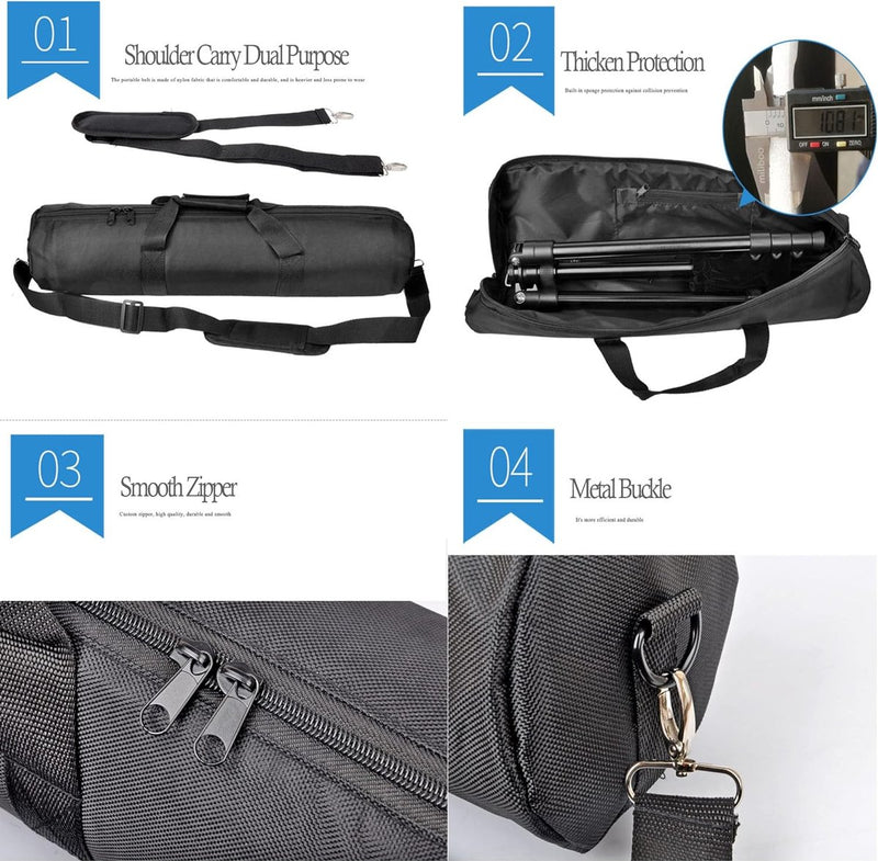 Statief draagtas, statieftas, met riem, gevoerd, waterdicht, lichtstatief, draagtas, Oxford-stof, tripod tas voor fotografie, flitslichtstandaard, standaard, monopod, 80 cm, Type 2
