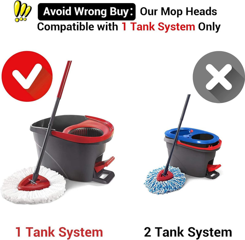 mop-vervangingskoppen, geschikt voor alle Velida spin-mop vloermoppen, spin-mopkop, 3 stuks